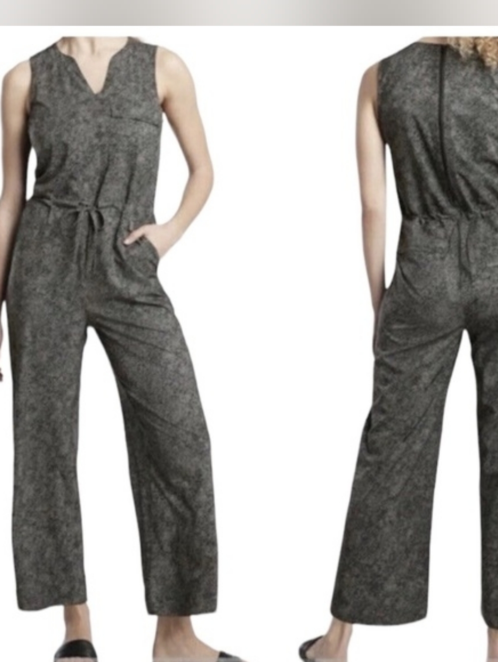 NWT ATHLETA Topanga Jumpsuit Women's Size M COLOR GRAY POCKETS